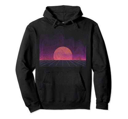 Retrowave Synthwave Vaporwave Soundwave Hoodie - Graphic Print for Adults - T-Shirt, Sweatshirt, Hoodie