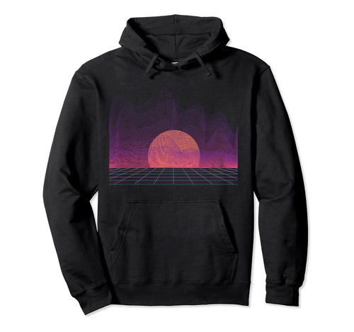 Retrowave Synthwave Vaporwave Soundwave Hoodie - Graphic Print for Adults - T-Shirt, Sweatshirt, Hoodie