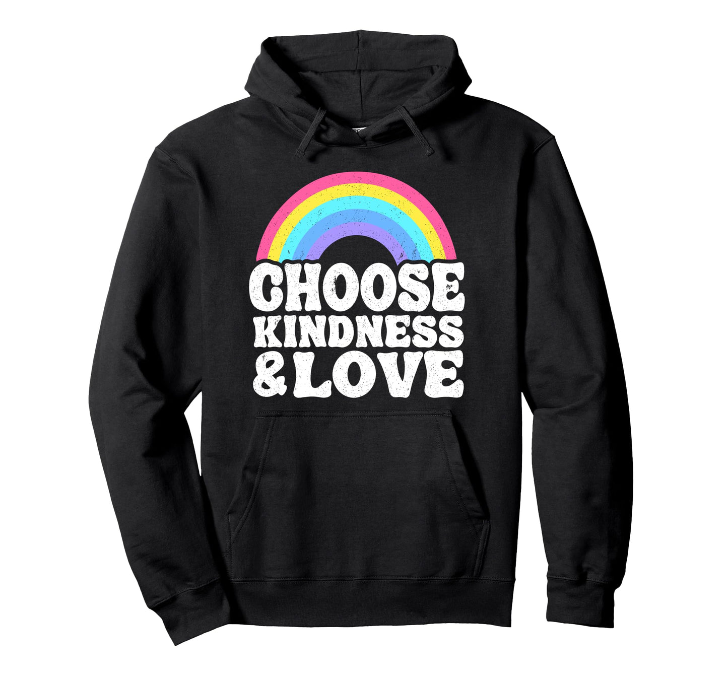 Anti Bullying Rainbow Peace Hippie Hoodie - Aesthetic Graphic Men Women - T-Shirt, Sweatshirt, Hoodie