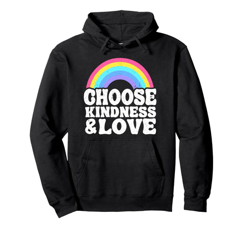 Anti Bullying Rainbow Peace Hippie Hoodie - Aesthetic Graphic Men Women - T-Shirt, Sweatshirt, Hoodie