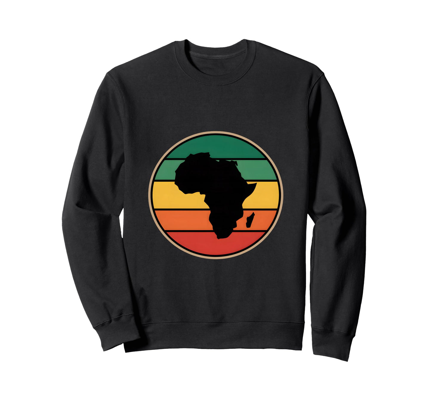 Africa Continent Funny Rainbow Sweatshirt - Fun Novelty Design for Adults - T-Shirt, Sweatshirt, Hoodie