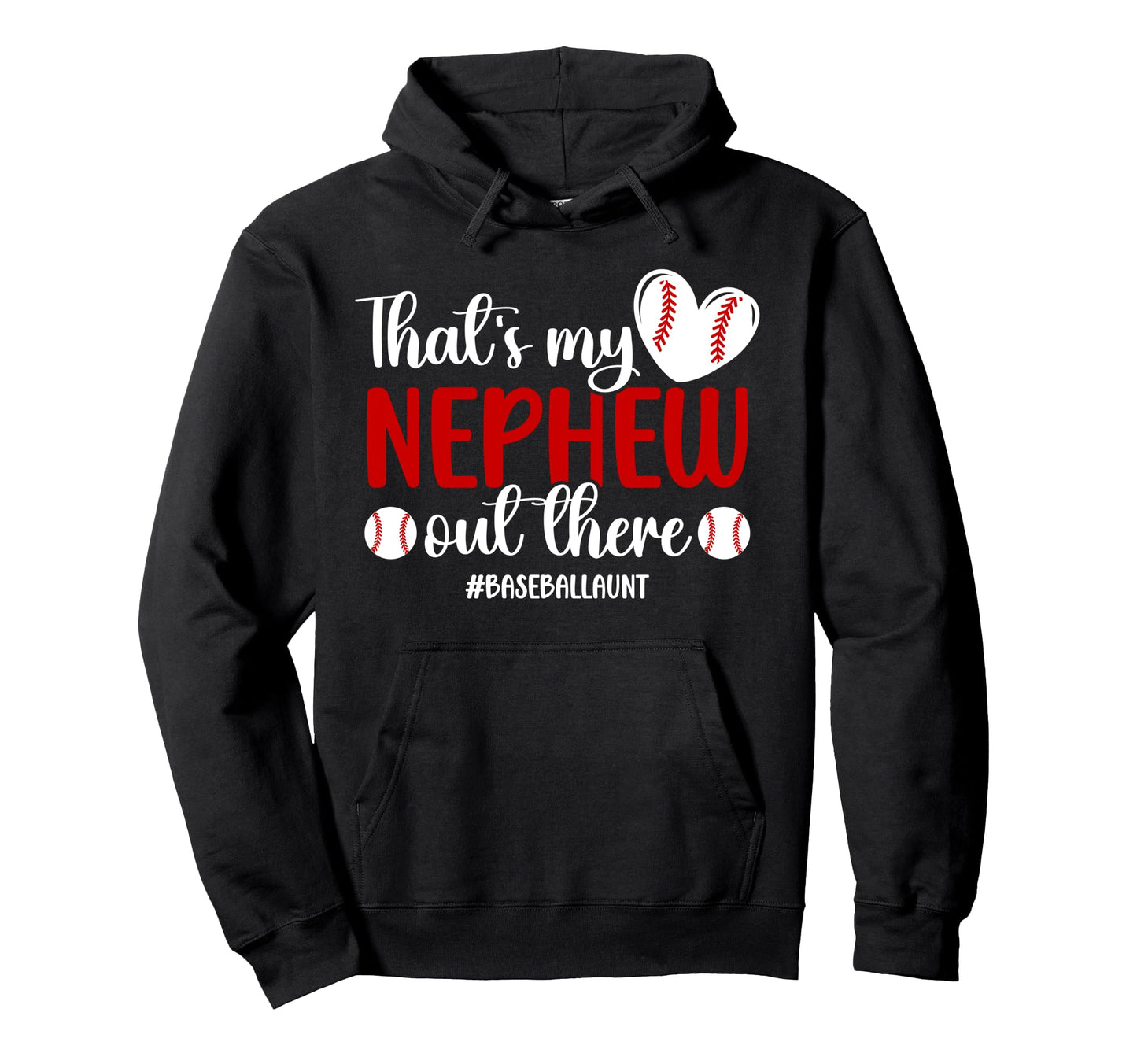Proud Baseball Aunt Baseball Player Hoodie - Fun Novelty Design for Adults - T-Shirt, Sweatshirt, Hoodie