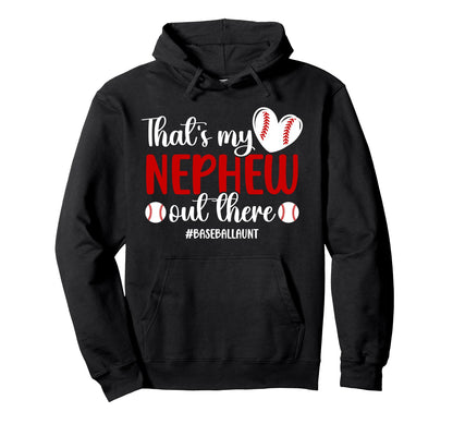 Proud Baseball Aunt Baseball Player Hoodie - Fun Novelty Design for Adults - T-Shirt, Sweatshirt, Hoodie
