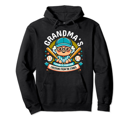 Baseball Grandma Grandmother Granny Hoodie - Graphic Print Unisex - T-Shirt, Sweatshirt, Hoodie