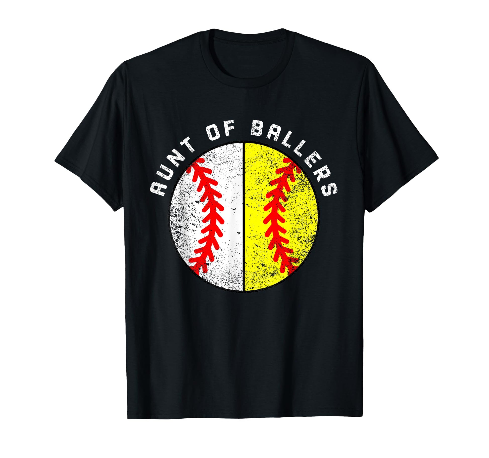 Aunt Ballers Funny Baseball Softball Aunt T-Shirt - Unique Graphic Unisex - T-Shirt, Sweatshirt, Hoodie