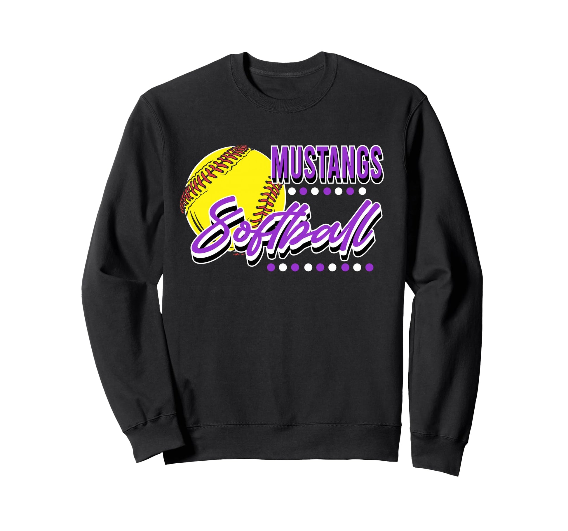 Mustangs Softball Mom Sports Game Sweatshirt - Novelty Apparel Men Women - T-Shirt, Sweatshirt, Hoodie