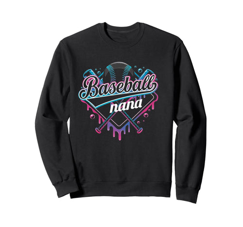 Baseball Nana Ice Cream Drip Funny Sweatshirt - Unique Graphic Men Women - T-Shirt, Sweatshirt, Hoodie
