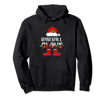 Santa Baseball Claus Elf Matching Family Hoodie - Aesthetic Graphic Unisex - T-Shirt, Sweatshirt, Hoodie