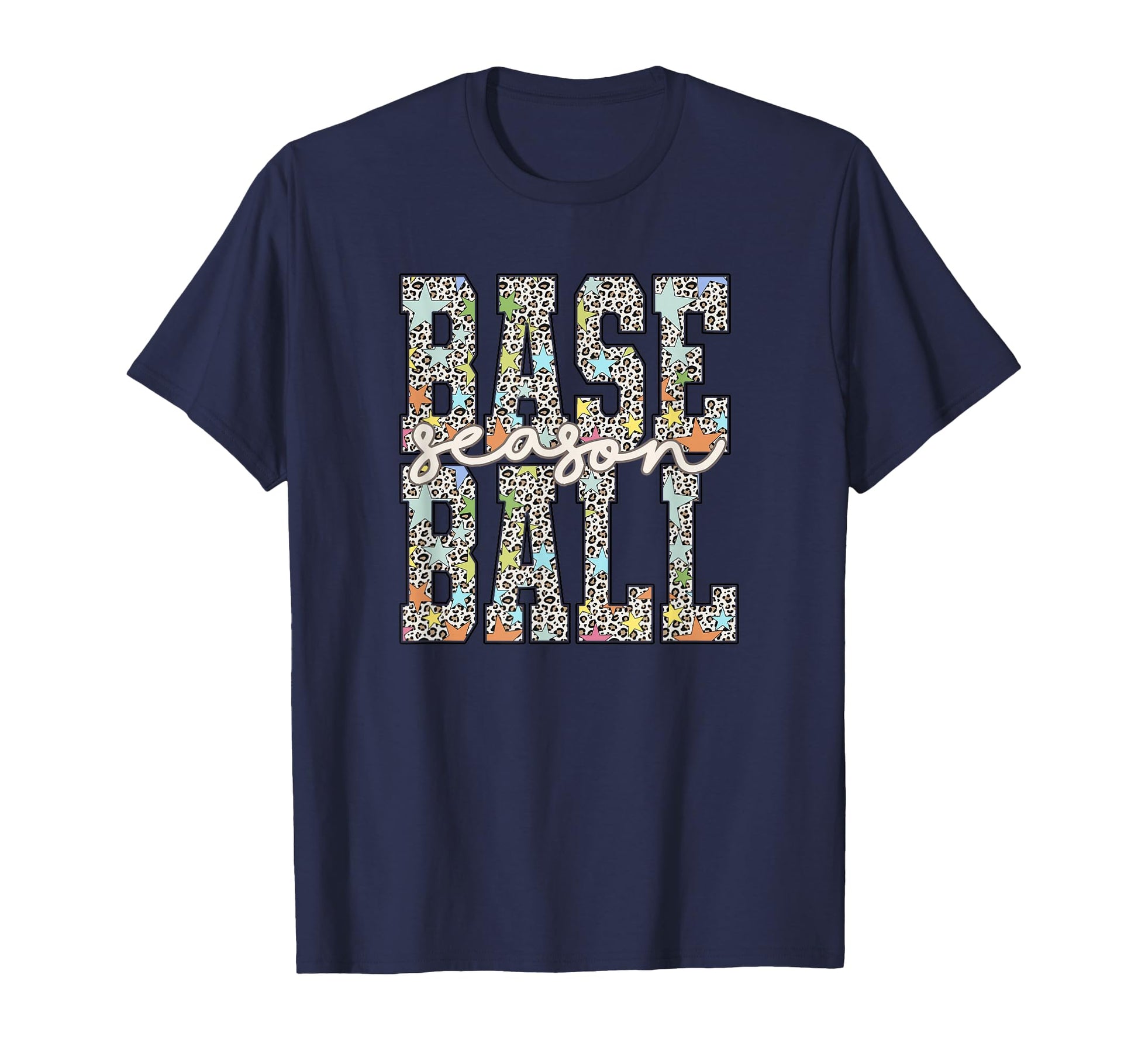 Leopard Stars Baseball Season Funny T-Shirt - Minimalist Print Unisex - T-Shirt, Sweatshirt, Hoodie