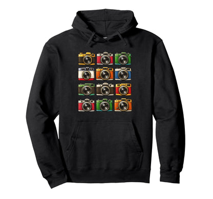 Photographer Camera Collection Hoodie - Fun Novelty Design Men Women - T-Shirt, Sweatshirt, Hoodie