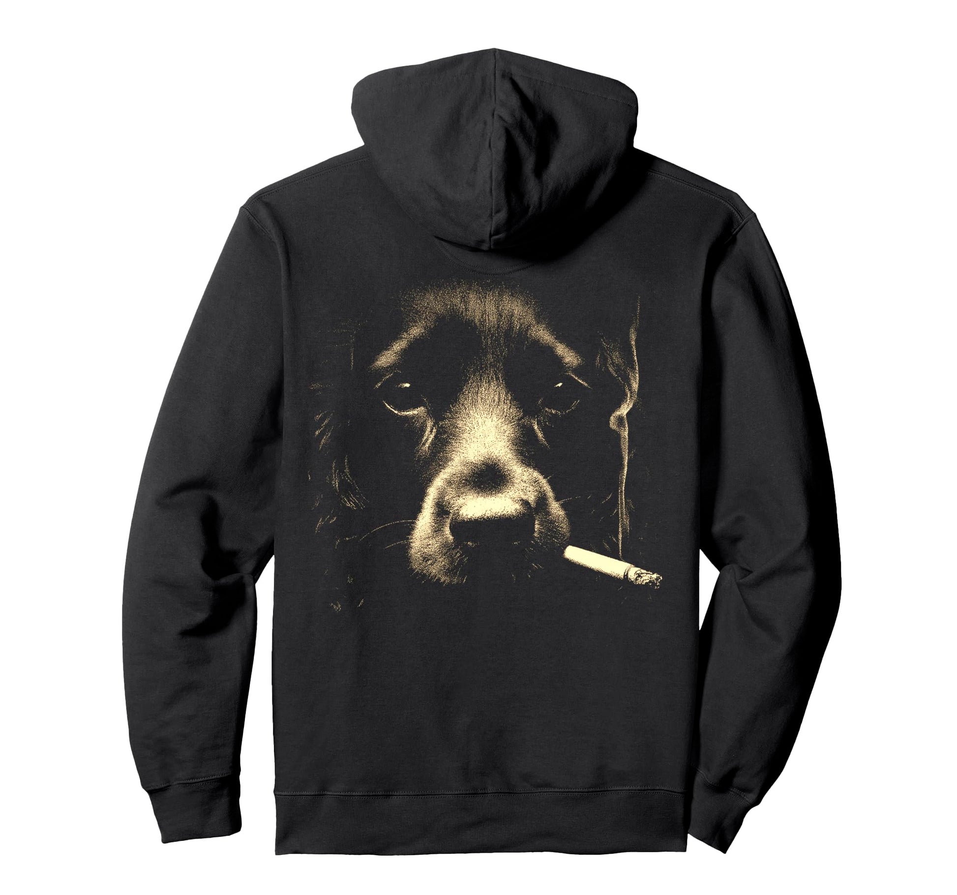 English Cocker Spaniel Smoking Hoodie - Trendy Graphic for Adults - T-Shirt, Sweatshirt, Hoodie