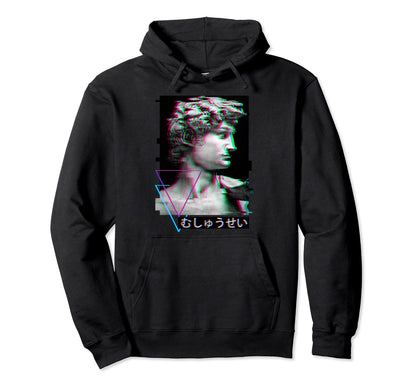 Vaporwave Aesthetic Japanese Letters Hoodie - Novelty Apparel for Adults - T-Shirt, Sweatshirt, Hoodie