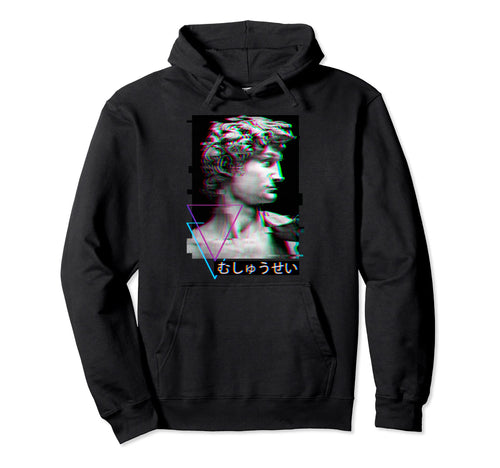 Vaporwave Aesthetic Japanese Letters Hoodie - Novelty Apparel for Adults - T-Shirt, Sweatshirt, Hoodie