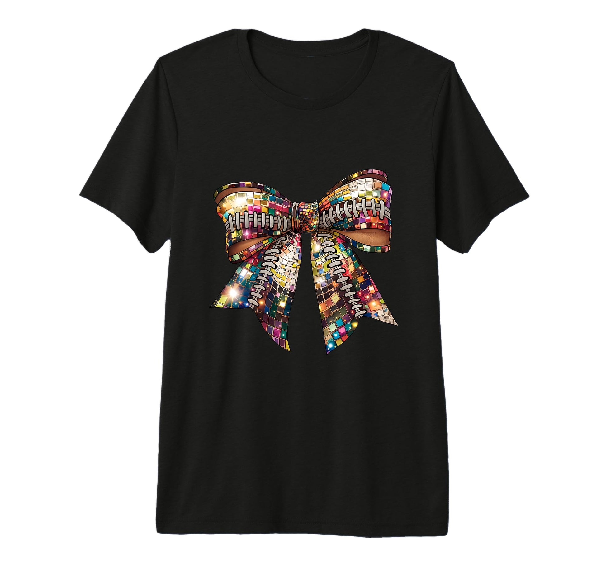 Bow Coquette Disco Football Autumn T-Shirt - Casual Everyday Wear Unisex - T-Shirt, Sweatshirt, Hoodie