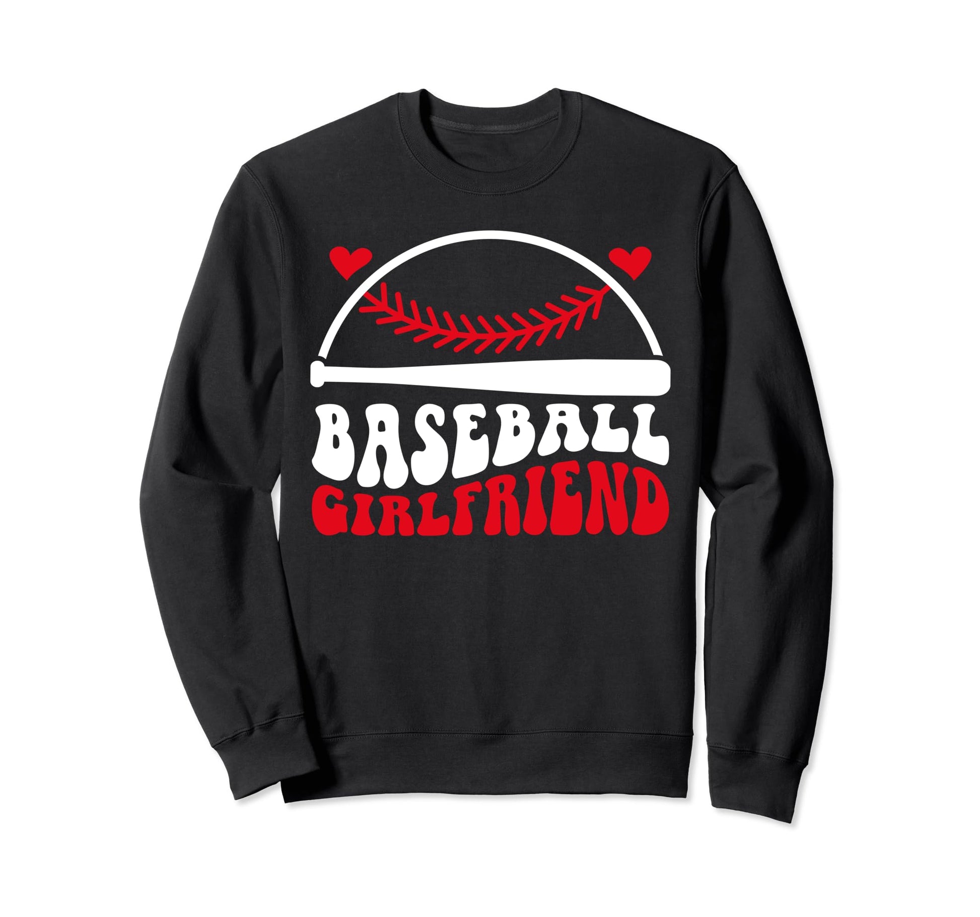 Baseball Girlfriend Groovy Sweatshirt - Custom Art Print for Adults - T-Shirt, Sweatshirt, Hoodie