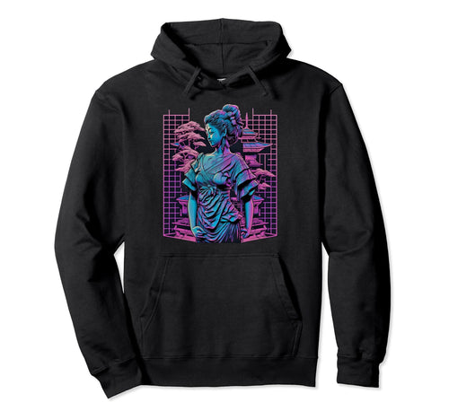 Japan Aesthetic Vaporwave Futurism Geisha Hoodie - Streetwear Style Unisex - T-Shirt, Sweatshirt, Hoodie