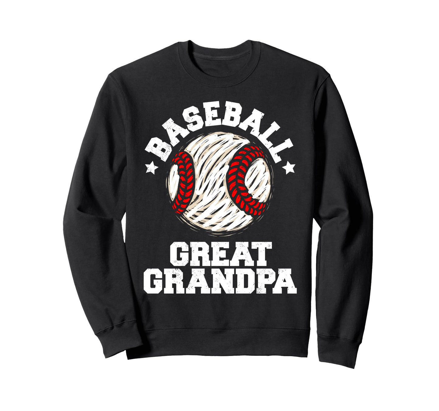 Baseball Great Grandpa Distressed Sweatshirt - Minimalist Print Men Women - T-Shirt, Sweatshirt, Hoodie