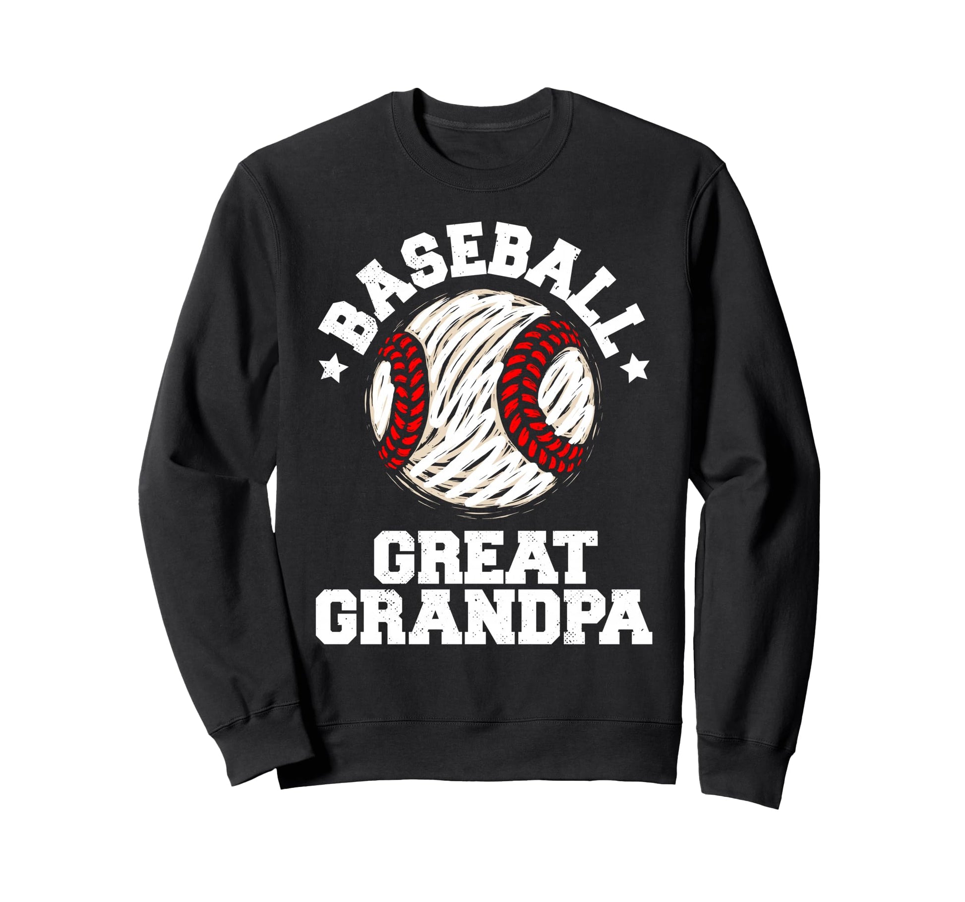 Baseball Great Grandpa Distressed Sweatshirt - Minimalist Print Men Women - T-Shirt, Sweatshirt, Hoodie