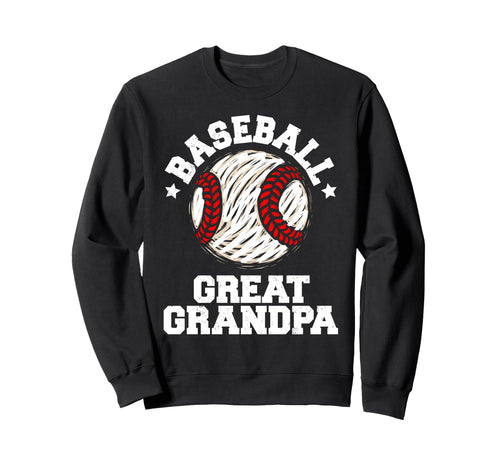 Baseball Great Grandpa Distressed Sweatshirt - Minimalist Print Men Women - T-Shirt, Sweatshirt, Hoodie
