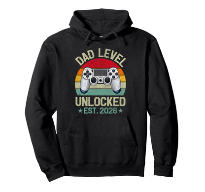 Dad Level Unlocked Est 2026 Leveled Up To Hoodie - Custom Art Print Unisex - T-Shirt, Sweatshirt, Hoodie