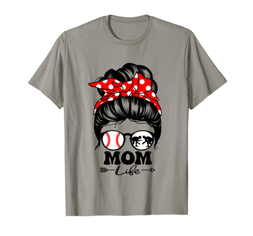 Mom Life Messy Bun Hair Funny T-Shirt - Casual Everyday Wear for Adults - T-Shirt, Sweatshirt, Hoodie
