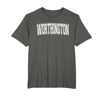 Worthington Oh Ohio Usa Sports Varsity T-Shirt - Custom Art Print Unisex - T-Shirt, Sweatshirt, Hoodie