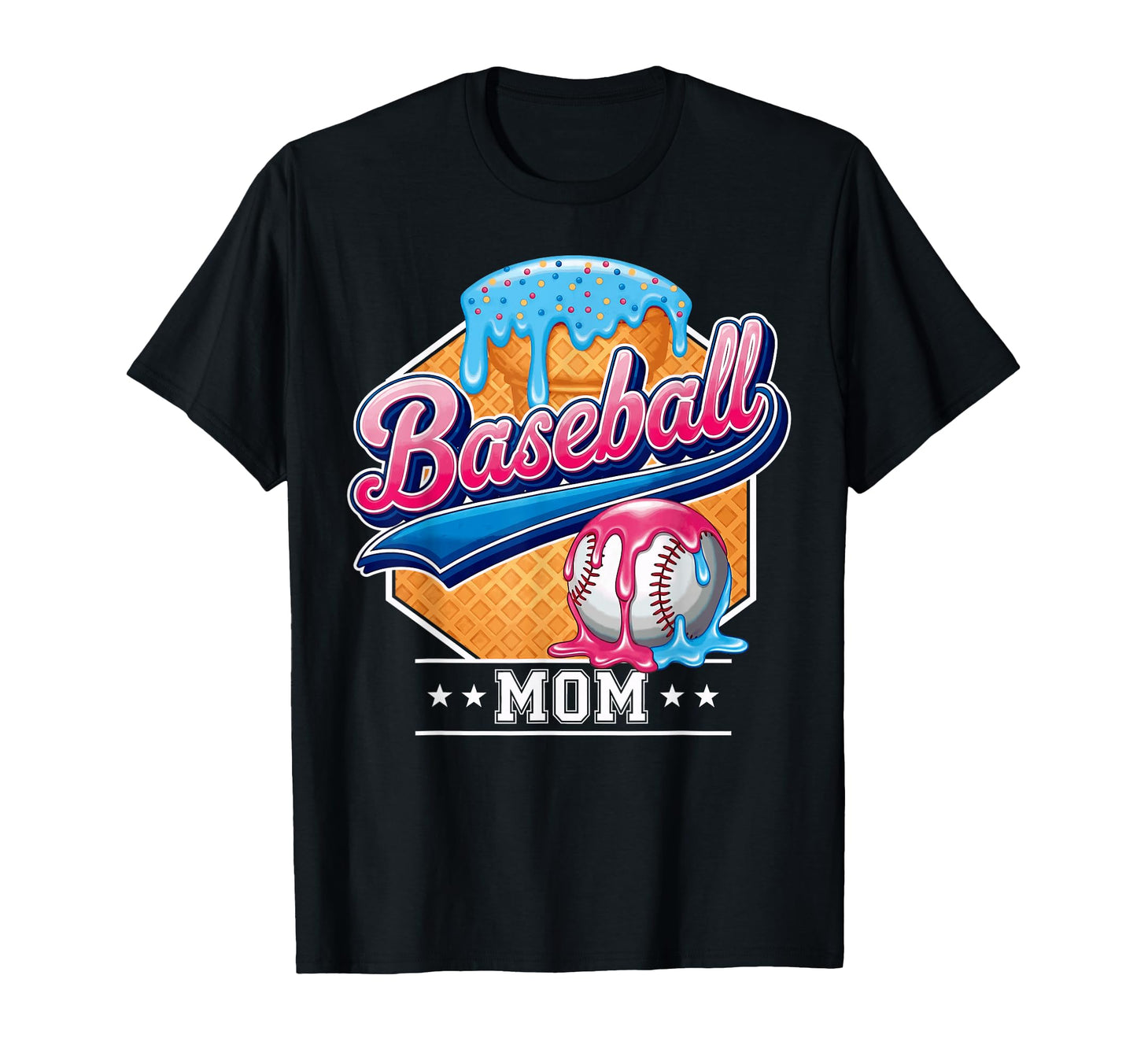 Baseball Mom Funny Mothers Day Ice T-Shirt - Trendy Graphic for Adults - T-Shirt, Sweatshirt, Hoodie