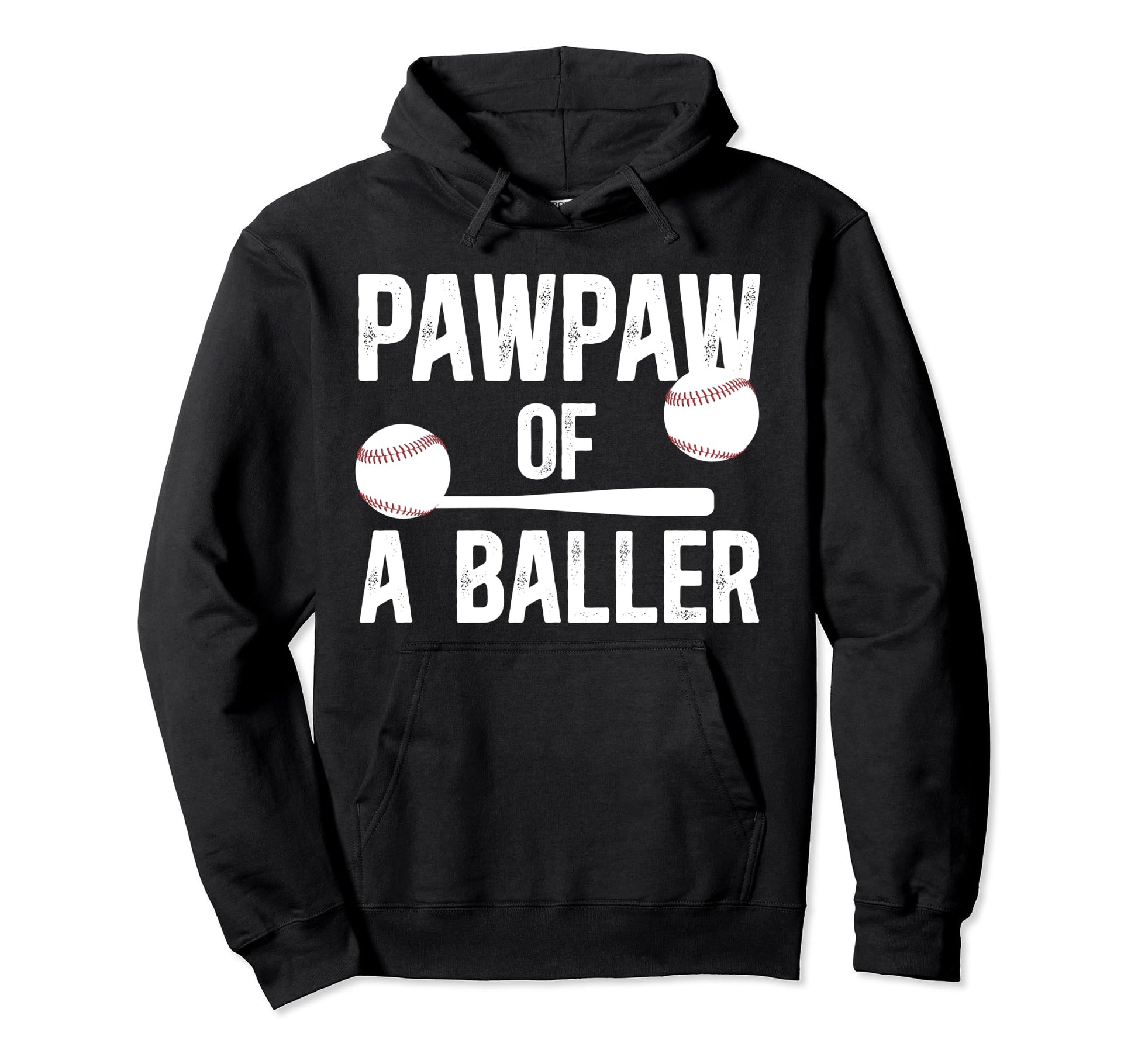 Pawpaw Baller Baseball Pawpaw Baseball Hoodie - Graphic Print Men Women - T-Shirt, Sweatshirt, Hoodie