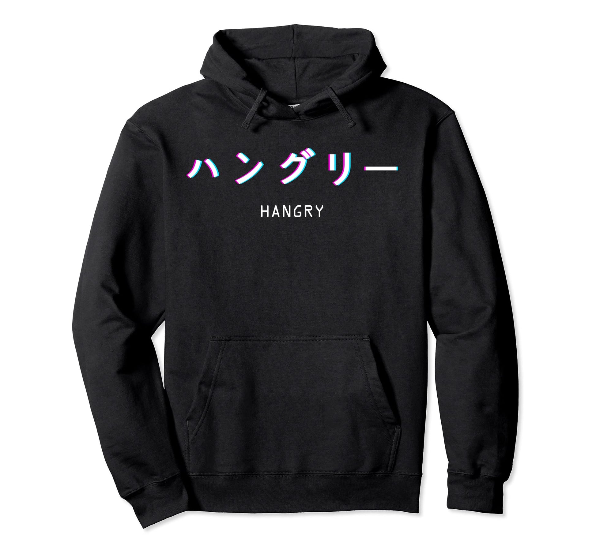 Aesthetic Hangry Japanese Text Vaporwave Hoodie - Graphic Print for Adults - T-Shirt, Sweatshirt, Hoodie