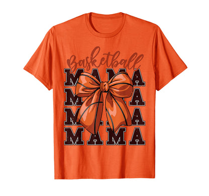 Basketball Mama Coquette Bow Game Day T-Shirt - Graphic Print for Adults - T-Shirt, Sweatshirt, Hoodie