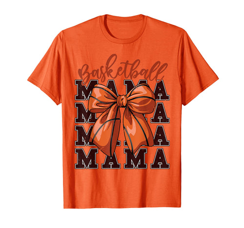 Basketball Mama Coquette Bow Game Day T-Shirt - Graphic Print for Adults - T-Shirt, Sweatshirt, Hoodie