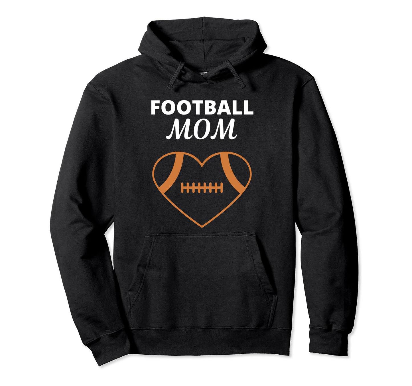 Football Mom I Love Heart Football Game Hoodie - Graphic Print Men Women - T-Shirt, Sweatshirt, Hoodie