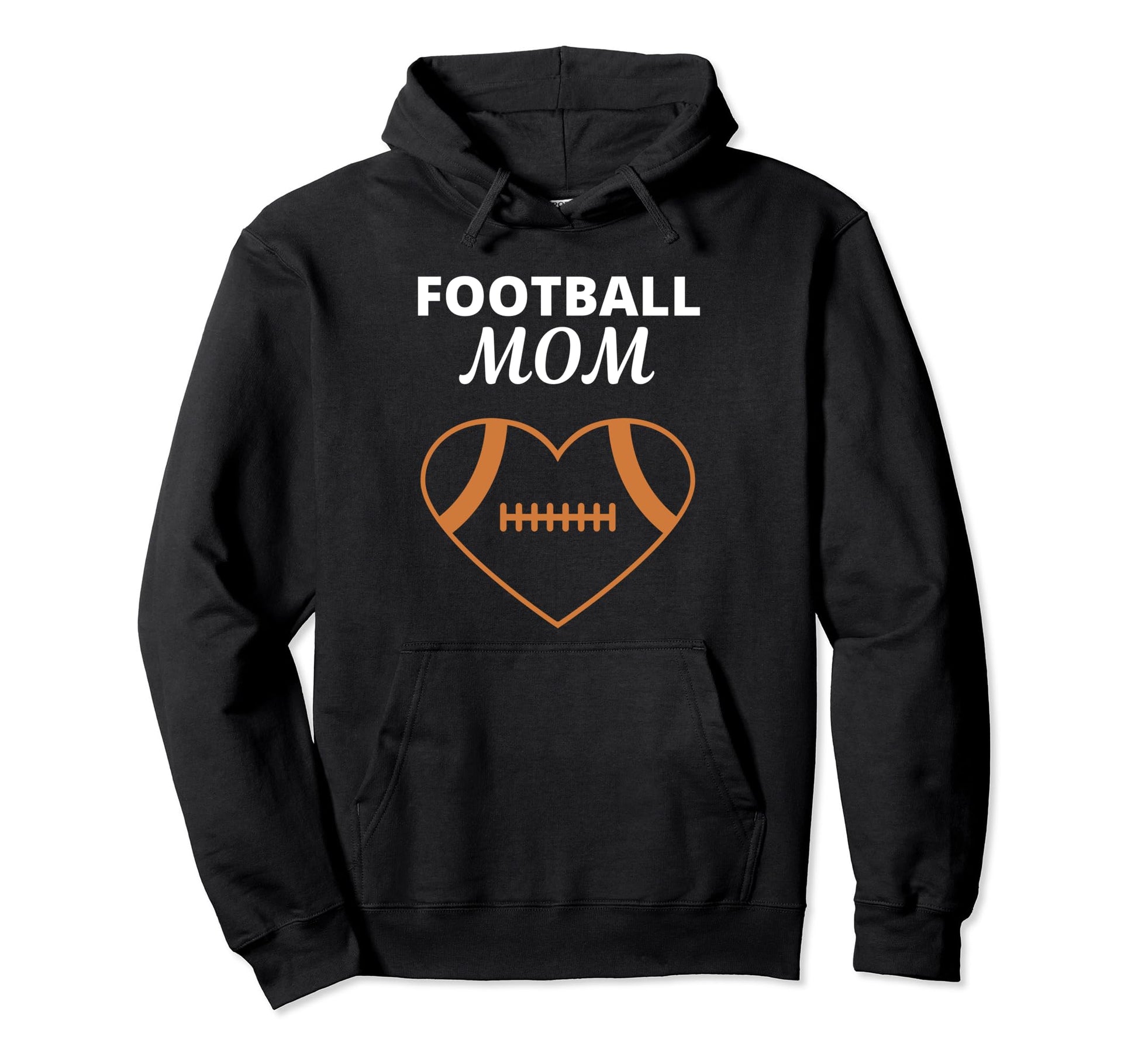 Football Mom I Love Heart Football Game Hoodie - Graphic Print Men Women - T-Shirt, Sweatshirt, Hoodie