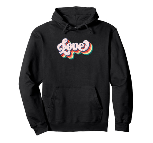 Love Rainbow Groovy 70S Vibes Hoodie - Aesthetic Graphic Unisex - T-Shirt, Sweatshirt, Hoodie