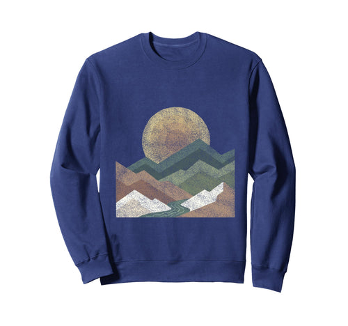Boho Landscape Mountains Geometric Sweatshirt - Minimalist Print Unisex - T-Shirt, Sweatshirt, Hoodie