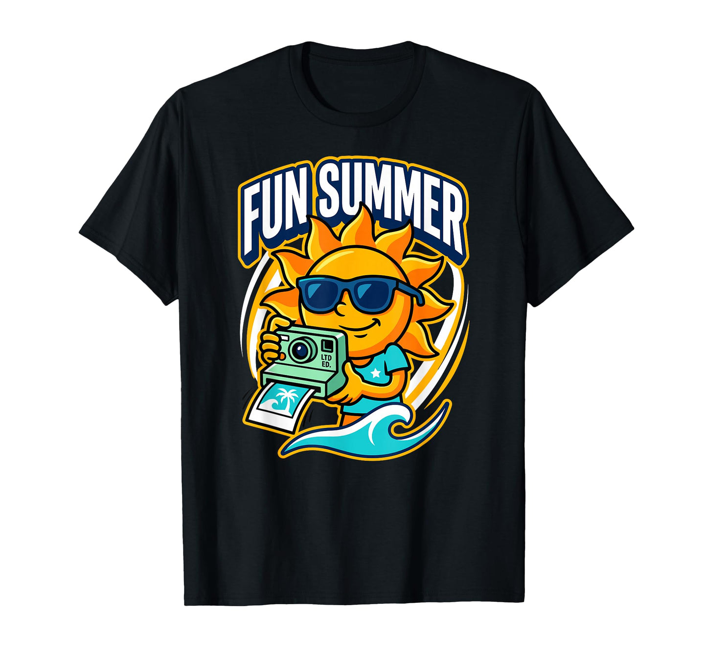 Fun Summer Sun Beach Vacation Camera T-Shirt - Unique Graphic Men Women - T-Shirt, Sweatshirt, Hoodie