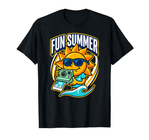 Fun Summer Sun Beach Vacation Camera T-Shirt - Unique Graphic Men Women - T-Shirt, Sweatshirt, Hoodie