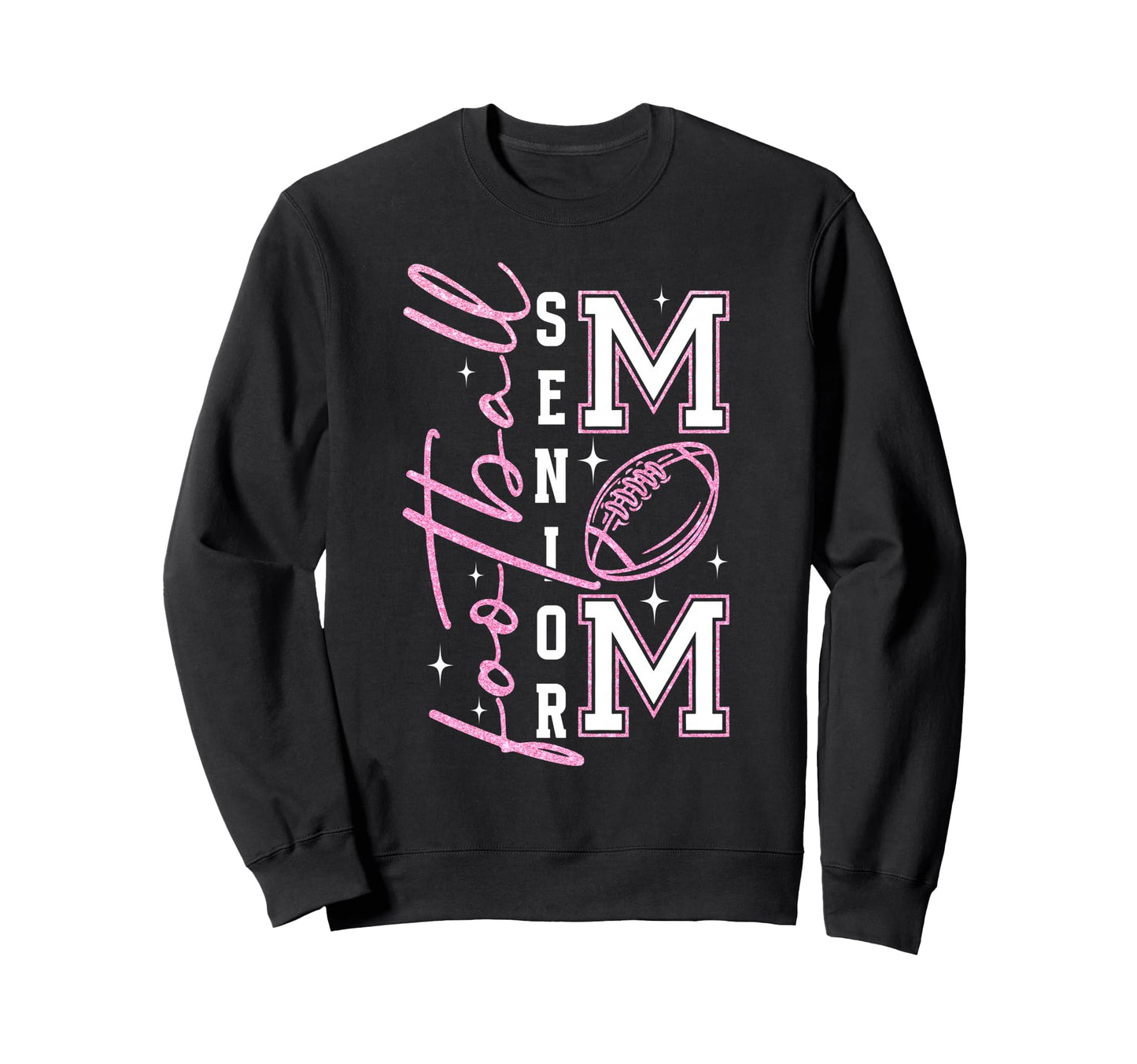 Senior Football Mom Football Mama Sweatshirt - Aesthetic Graphic Unisex - T-Shirt, Sweatshirt, Hoodie