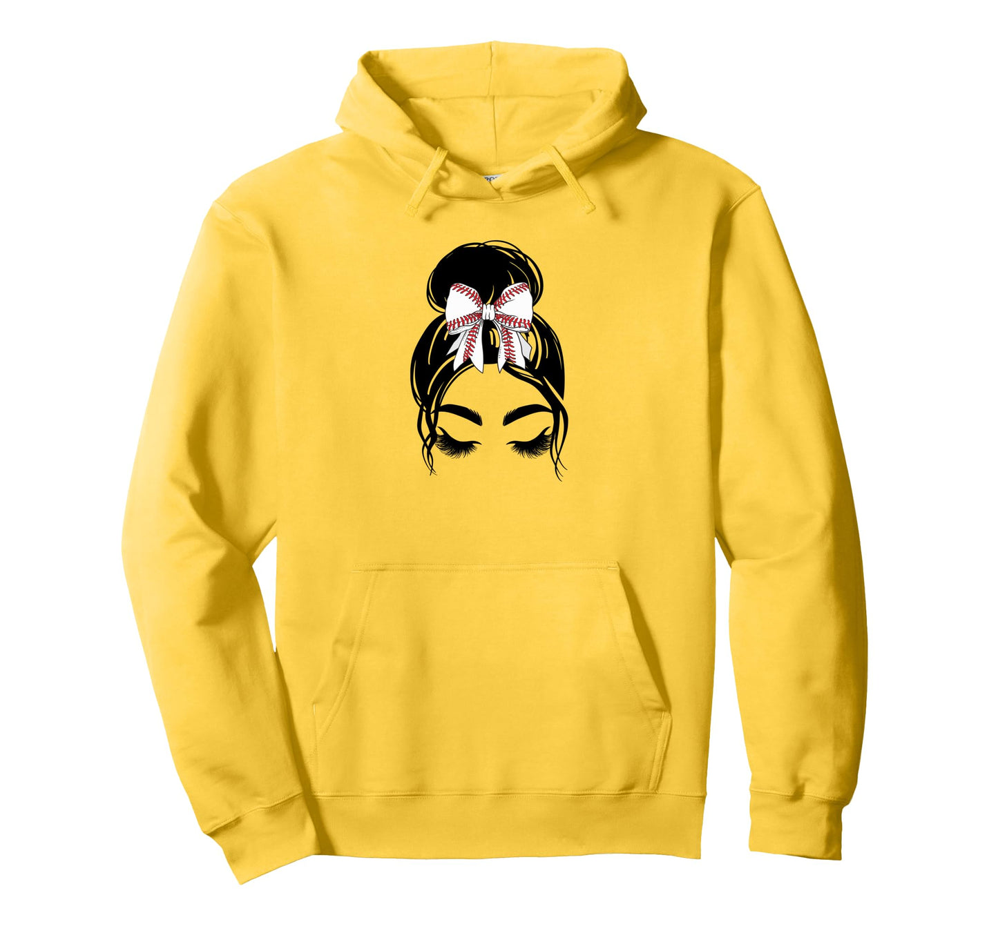Messy Bun Sports Fan Team Hoodie - Casual Everyday Wear for Adults - T-Shirt, Sweatshirt, Hoodie