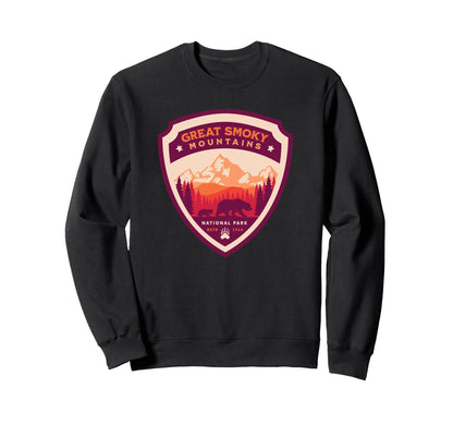 Color Great Smoky Mountains Bear Sweatshirt - Streetwear Style Men Women - T-Shirt, Sweatshirt, Hoodie