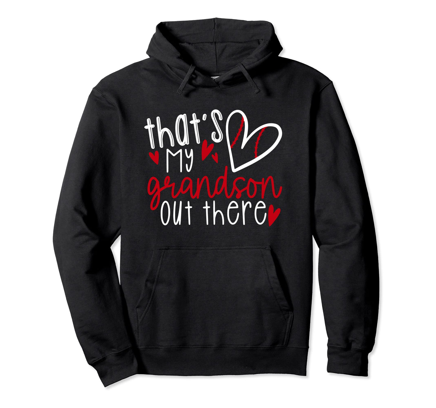 Womens Thats My Grandson Out There Baseball Hoodie - Graphic Print Unisex - T-Shirt, Sweatshirt, Hoodie