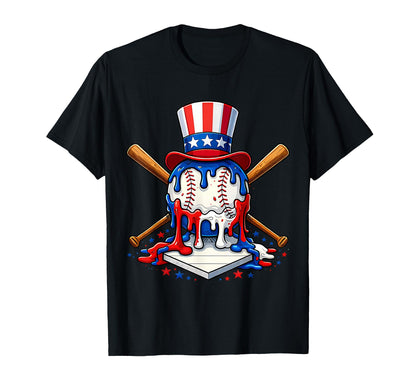 Patriotic 4Th July Baseball Uncle Sam Hat T-Shirt - Graphic Print Unisex - T-Shirt, Sweatshirt, Hoodie