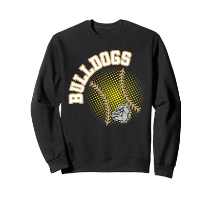 Bulldogs Softball Mom Game Day Gold Sweatshirt - Graphic Print for Adults - T-Shirt, Sweatshirt, Hoodie