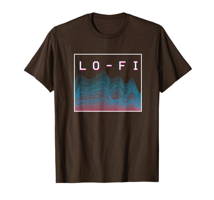 Lo Fi Hip Hop Soundwave Vaporwave T-Shirt - Fun Novelty Design for Adults - T-Shirt, Sweatshirt, Hoodie