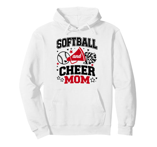 Softball Cheer Mom Softball Season Hoodie - Casual Everyday Wear Men Women - T-Shirt, Sweatshirt, Hoodie