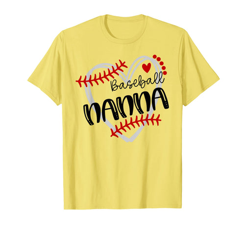 Personalized Baseball Heart Nanna T-Shirt - Trendy Graphic for Adults - T-Shirt, Sweatshirt, Hoodie