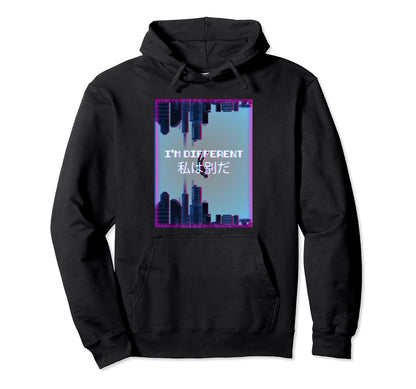 Im Different Aesthetic Vaporwave 90S Hoodie - Minimalist Print Unisex - T-Shirt, Sweatshirt, Hoodie