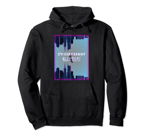 Im Different Aesthetic Vaporwave 90S Hoodie - Minimalist Print Unisex - T-Shirt, Sweatshirt, Hoodie