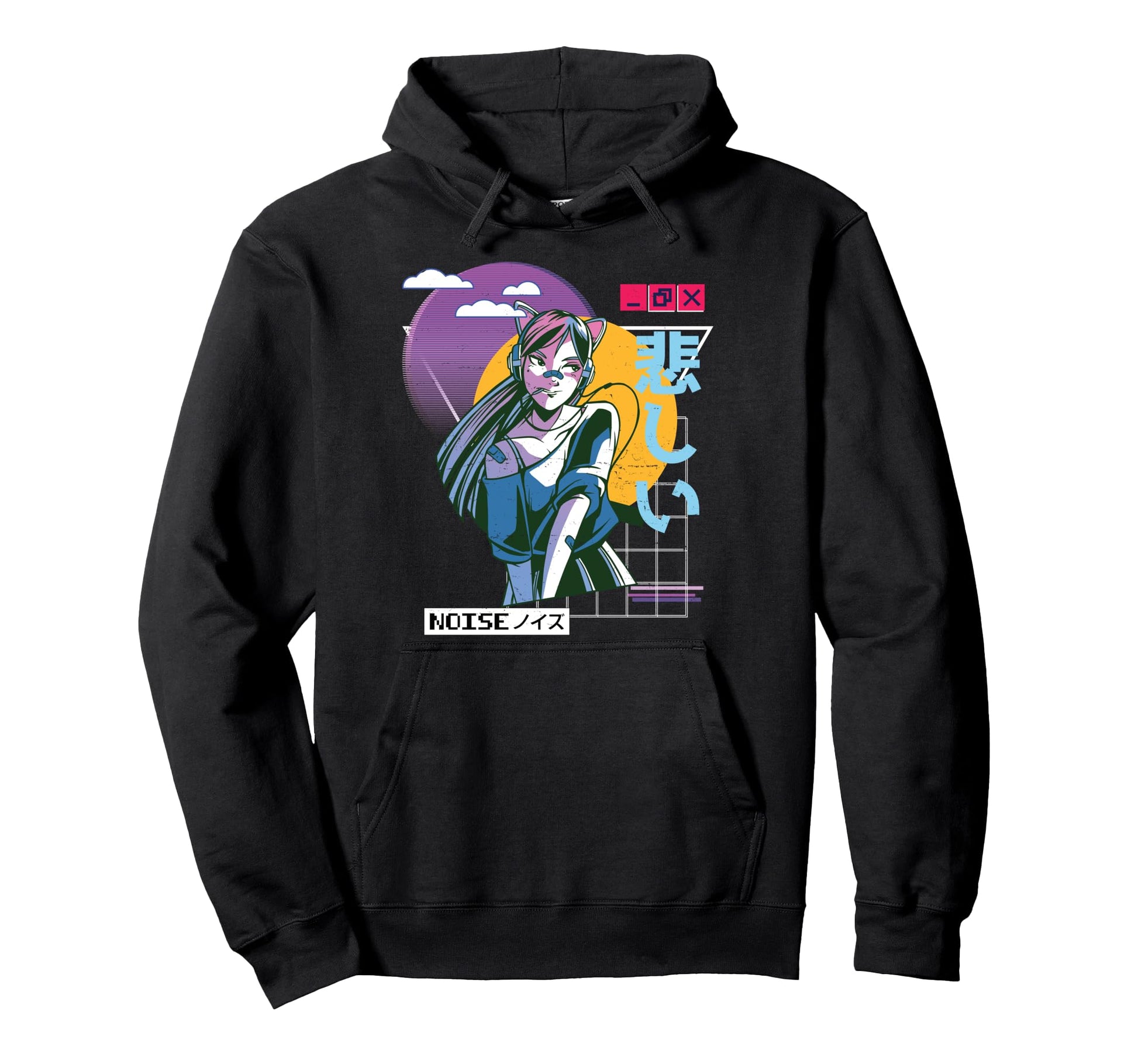 Vaporwave Kawaii Aesthetic Japanese Hoodie - Aesthetic Graphic Men Women - T-Shirt, Sweatshirt, Hoodie