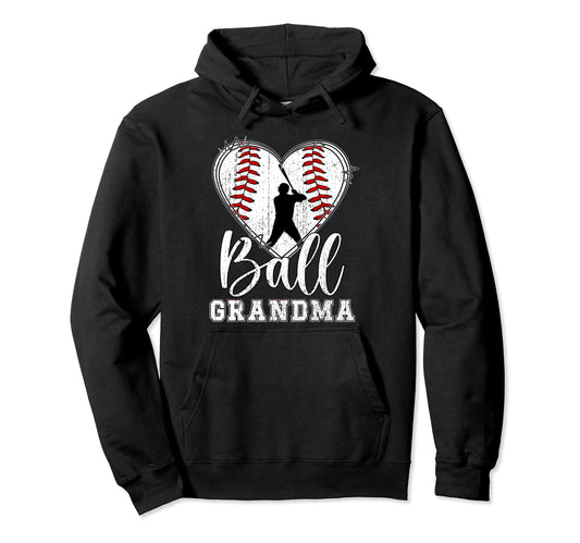 Ball Grandma Baseball Grandma Baseball Hoodie - Unique Graphic Men Women - T-Shirt, Sweatshirt, Hoodie